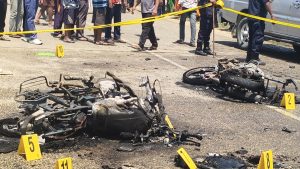 महोत्तरीमा २ मोटरसाइकल ठोक्किँदा आगलागी, ३ जनाको घटनास्थलमै मृत्यु